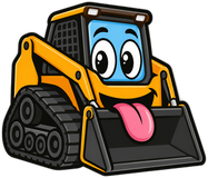 Skid steer mascot logo